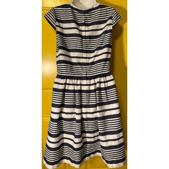 Betsy Johnson Dress Size 6‎ 100% Cotton Stripes Cap Sleeve - Picture 5 of 6